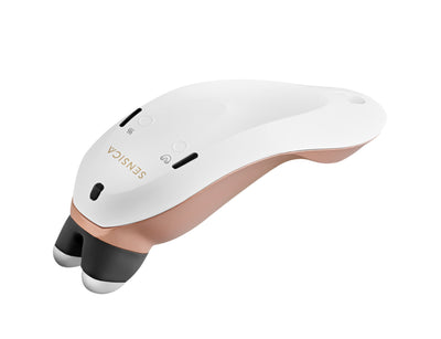 White and pink electronic device with 'SENSICA' branding on a white background