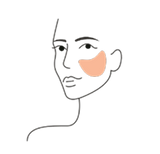 Guance e pieghe del sorriso